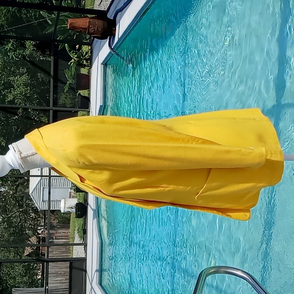 Vintage Christian Dior Linen Blazer Yellow Size 8 - Picture 2 of 16